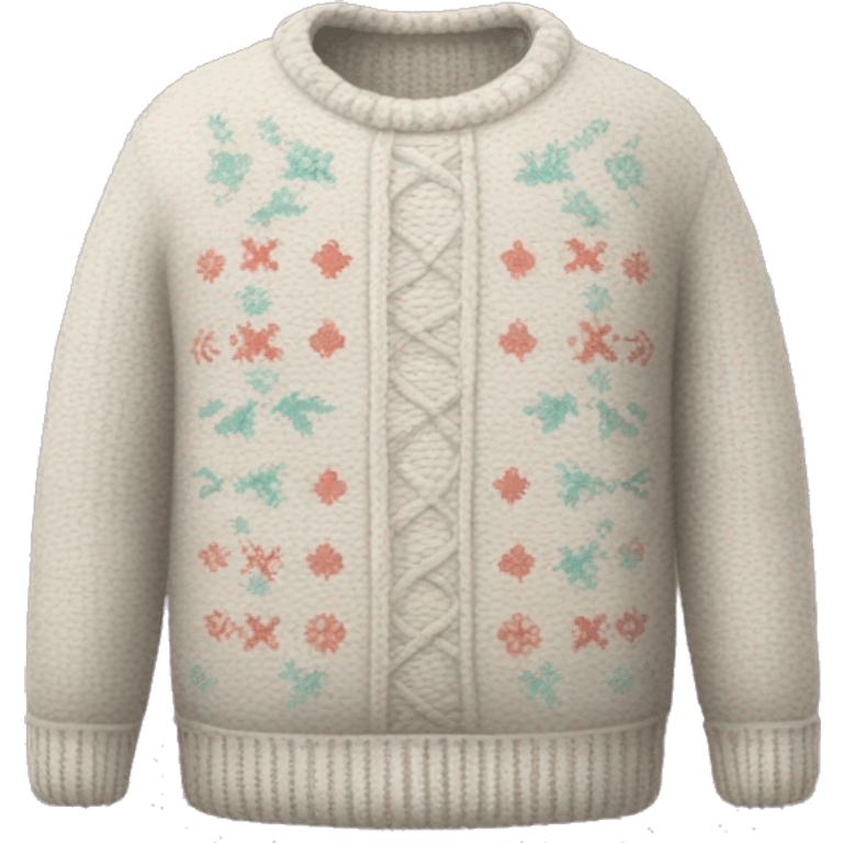 Cute winter sweater emoji