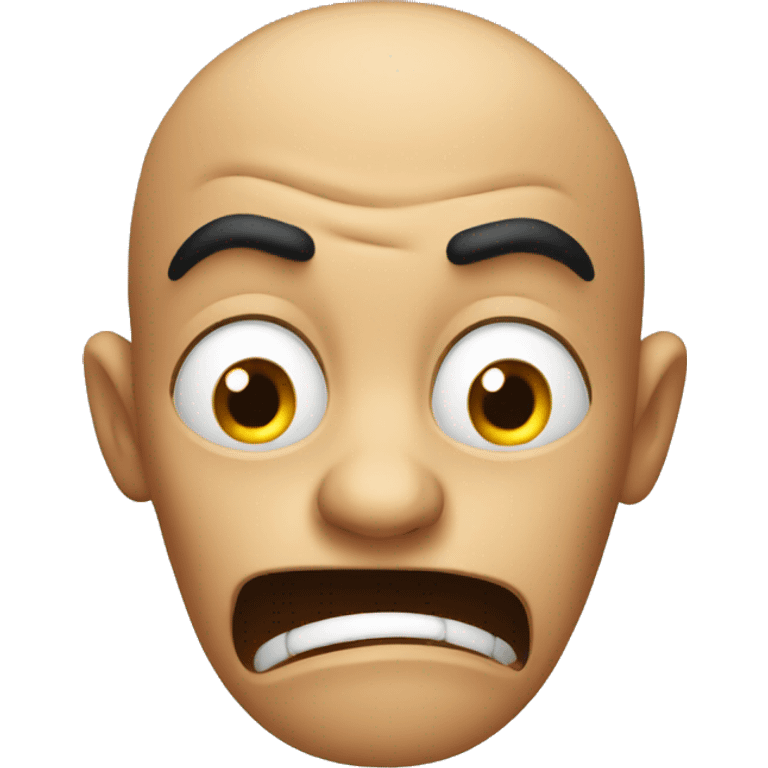 Scared funny emoji