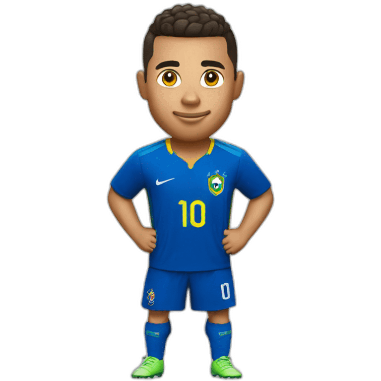 Ronaldo with brasil jersey and number 10 emoji