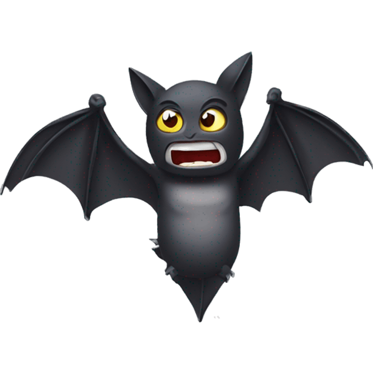 fighting angry classic bat with wings emoji