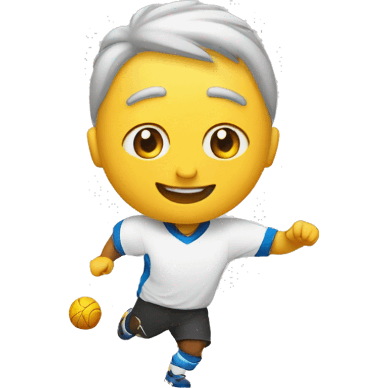 menino jogando bola emoji