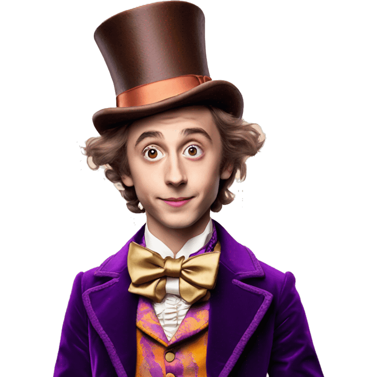 timothée chamalet as willy wonka emoji