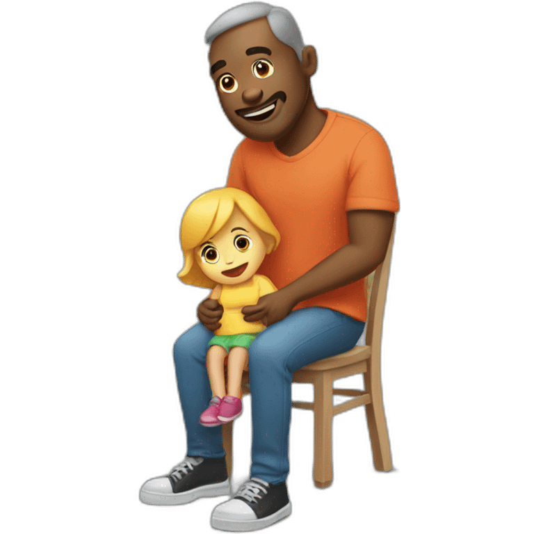 Maman sur son papa emoji