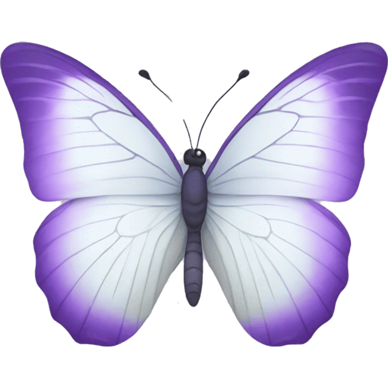 Pastel white-purple butterfly emoji