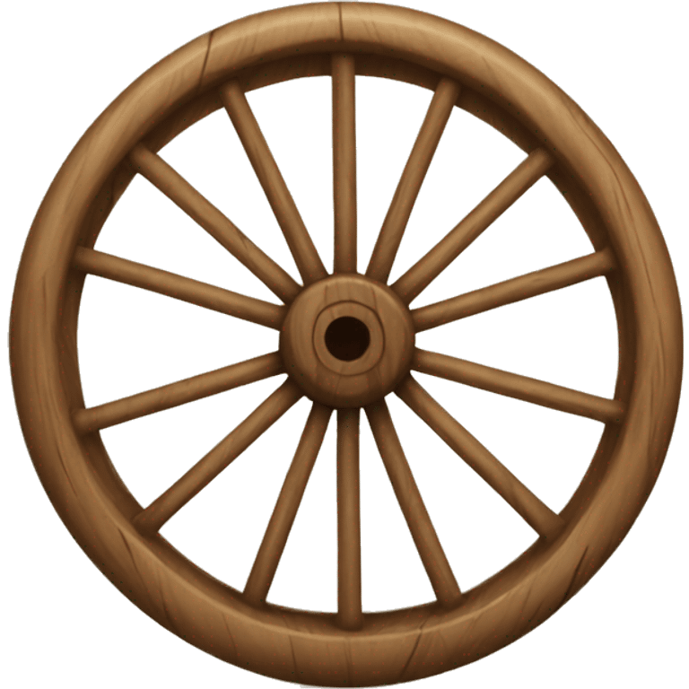 Wooden wheel emoji