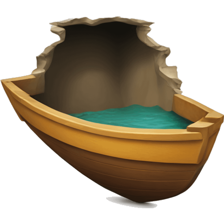 Hole with a boat in it. Apple s emoji