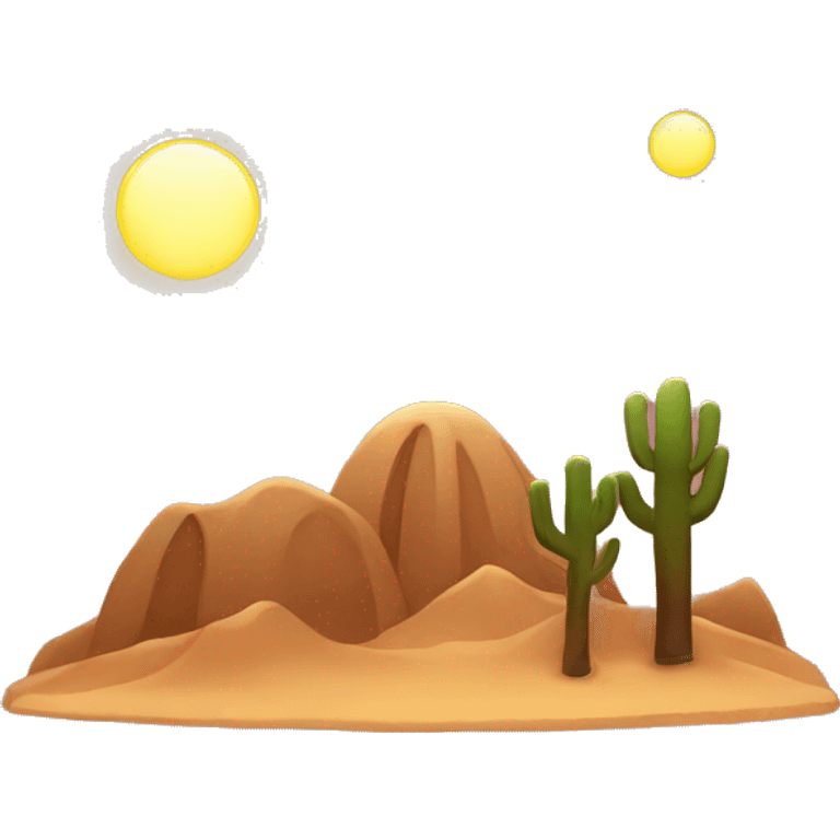 Some lights  with desert emoji