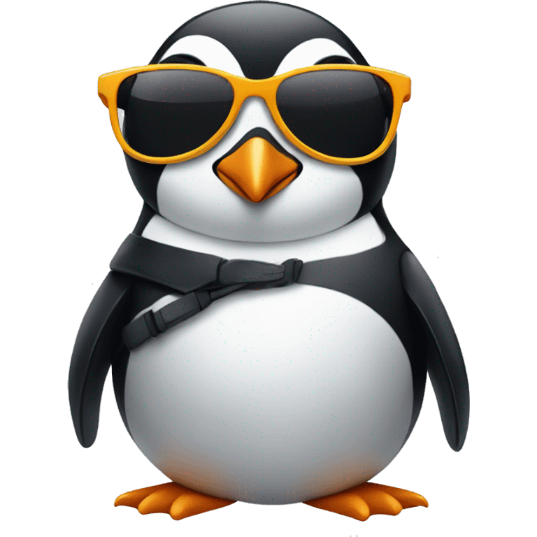 Penguin with sunglasses  emoji