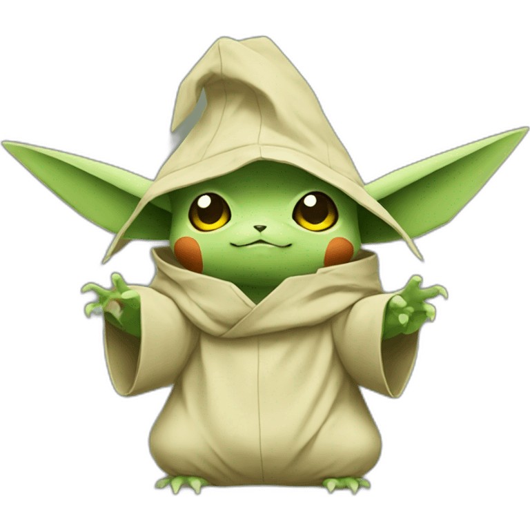 Pikachu fusion yoda emoji