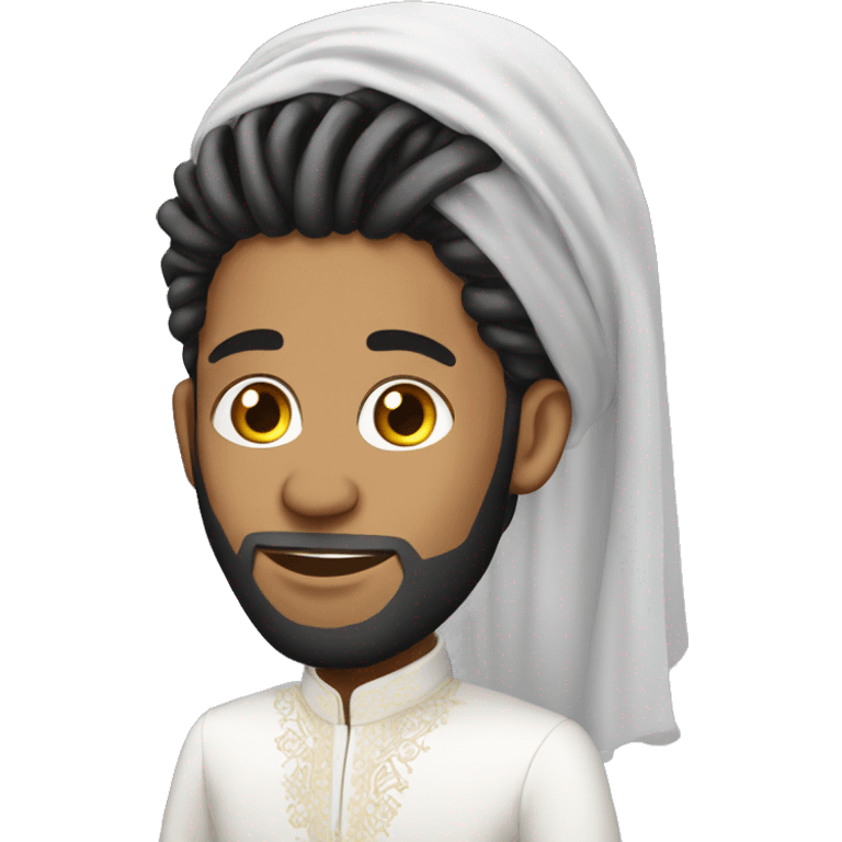 Muslim wedding husband with dreads  emoji