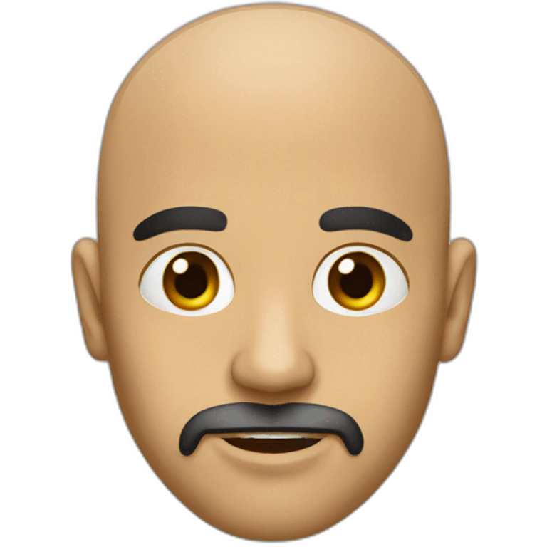 Cuban bald guy with beard emoji