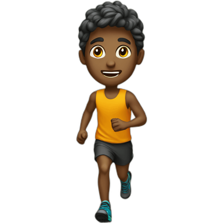 A trail runner boy emoji