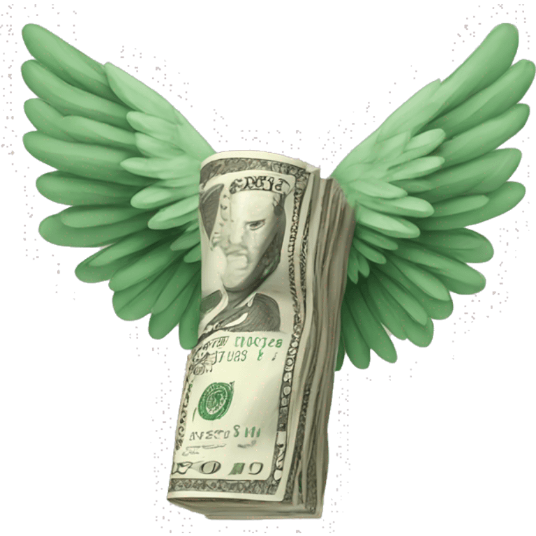 Lots of dollars with wings emoji