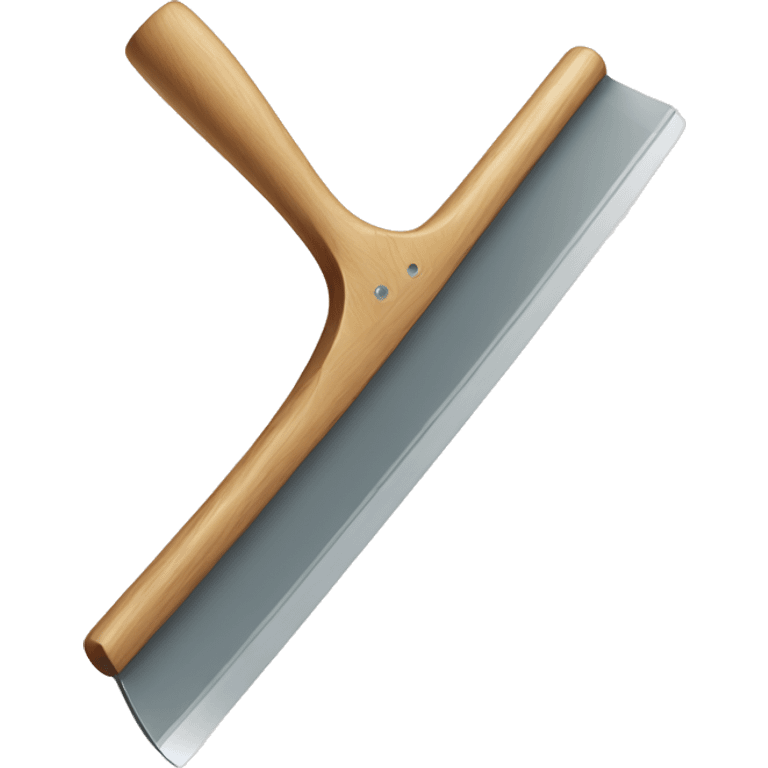 squeegee with long wooden handle emoji