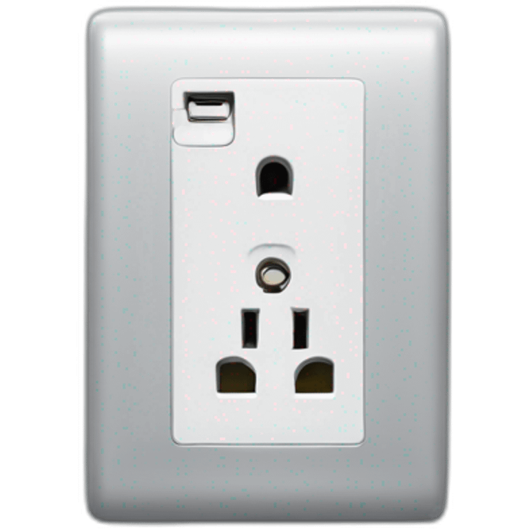 human with US power socket as heaf emoji