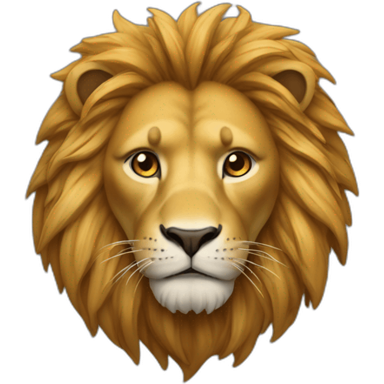 Chat sur lion emoji