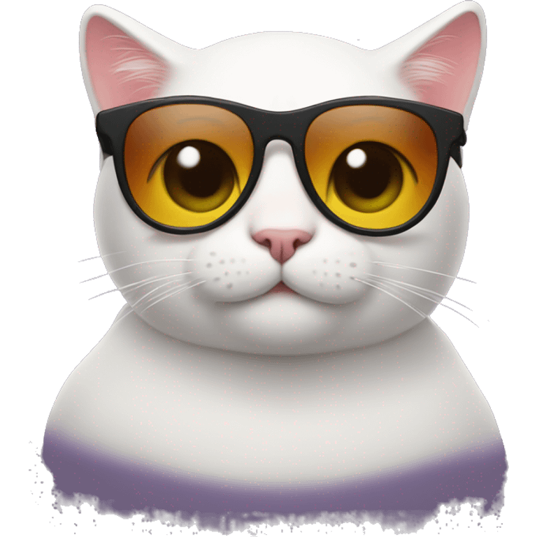 cute cat with sunglasses emoji