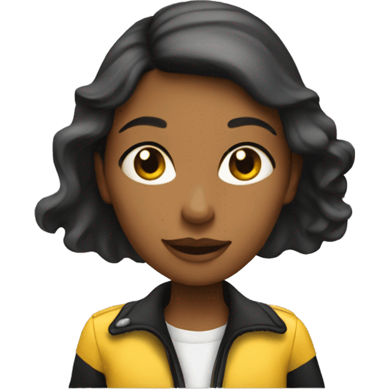 Girl riding a taxi in new york emoji