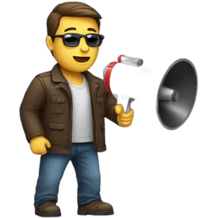 man with a loudspeaker emoji