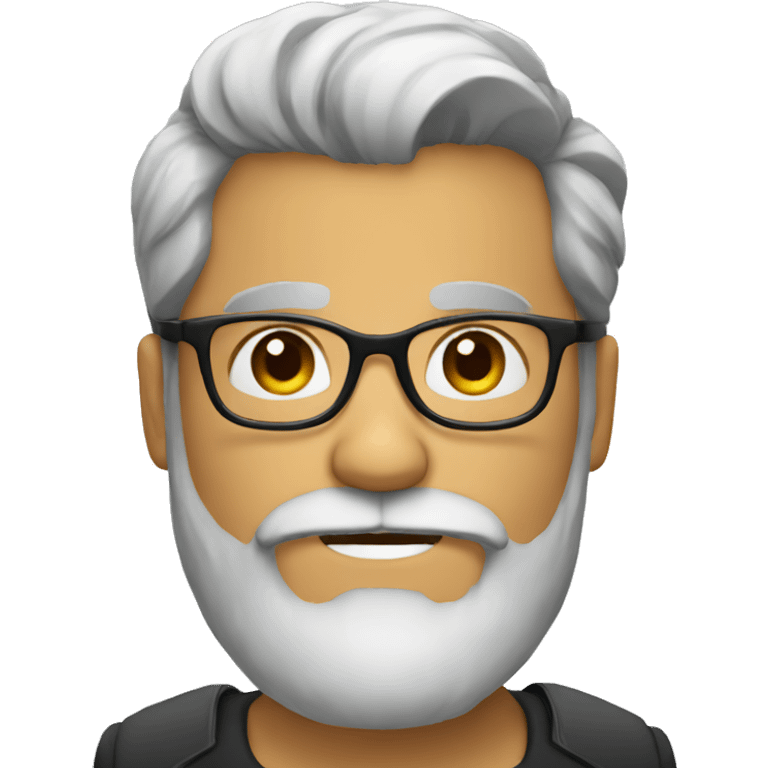 Bearded person majestic with glasses emoji