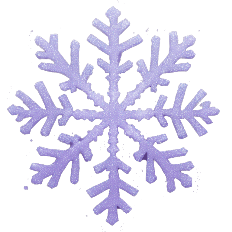 Lilac glitter snowflake emoji