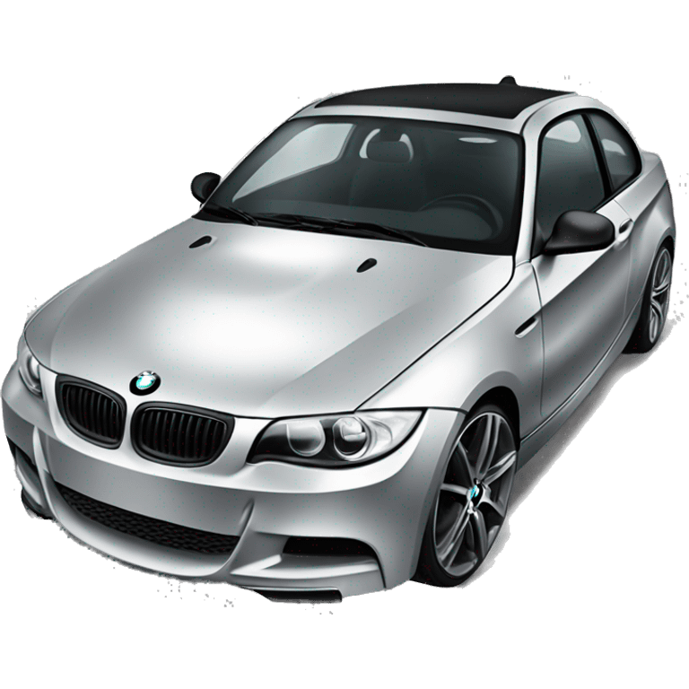 Silver 135i bmw with black wheels emoji