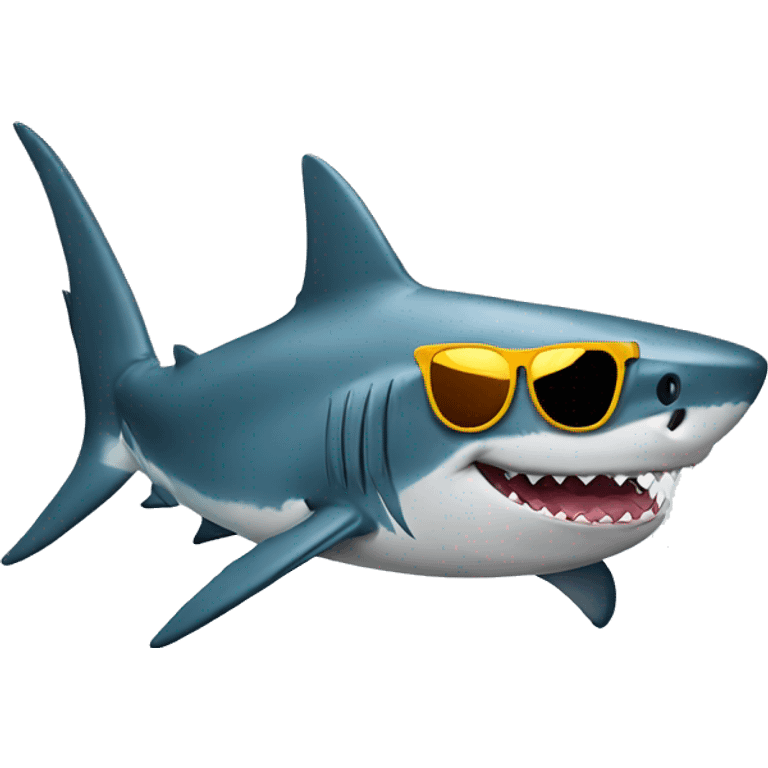 Shark wearing sunglasses emoji