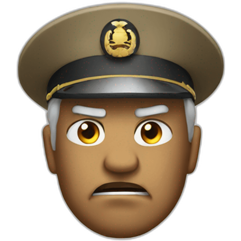 An angry general emoji