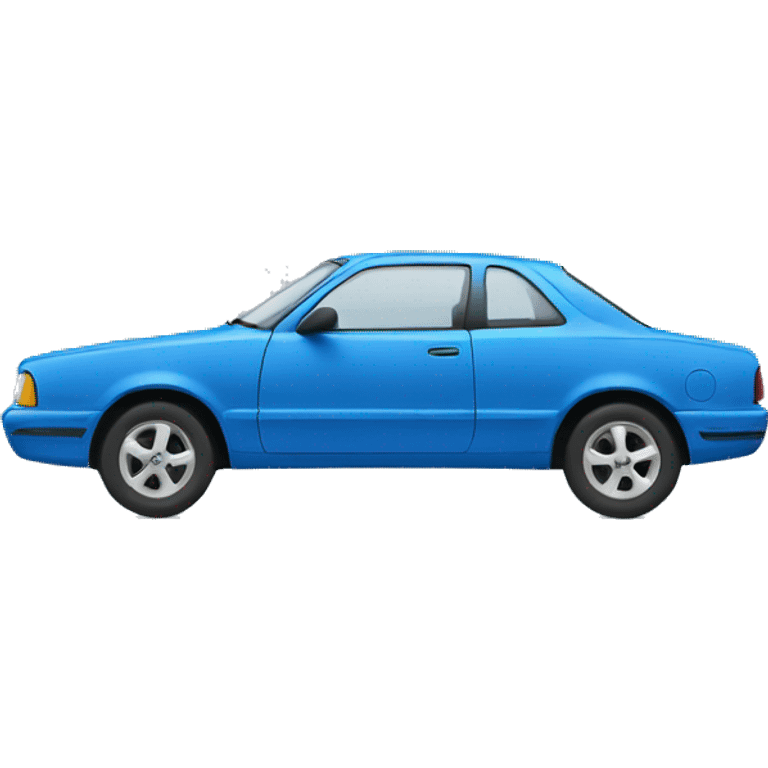 single color blue car  emoji