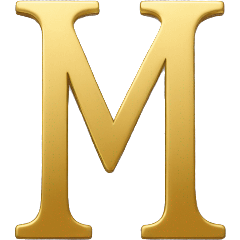 Letter M with Gold Plating emoji