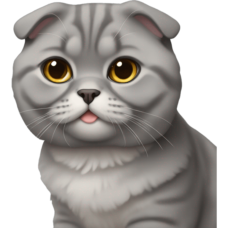 grey scottish fold emoji