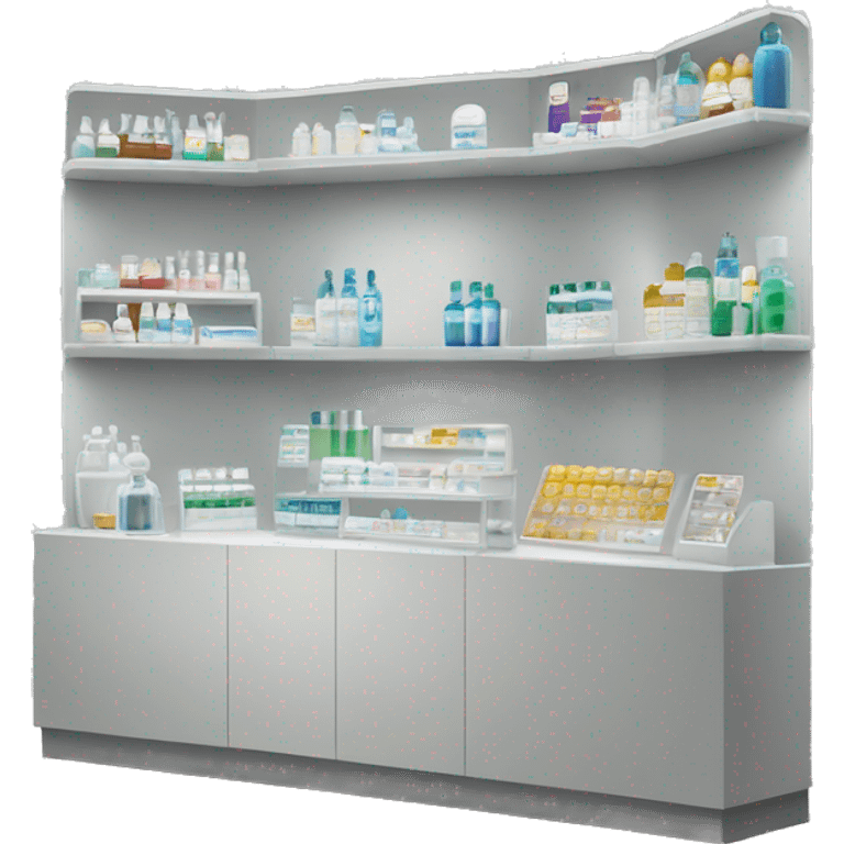 Muebles de exhibición para farmacias emoji