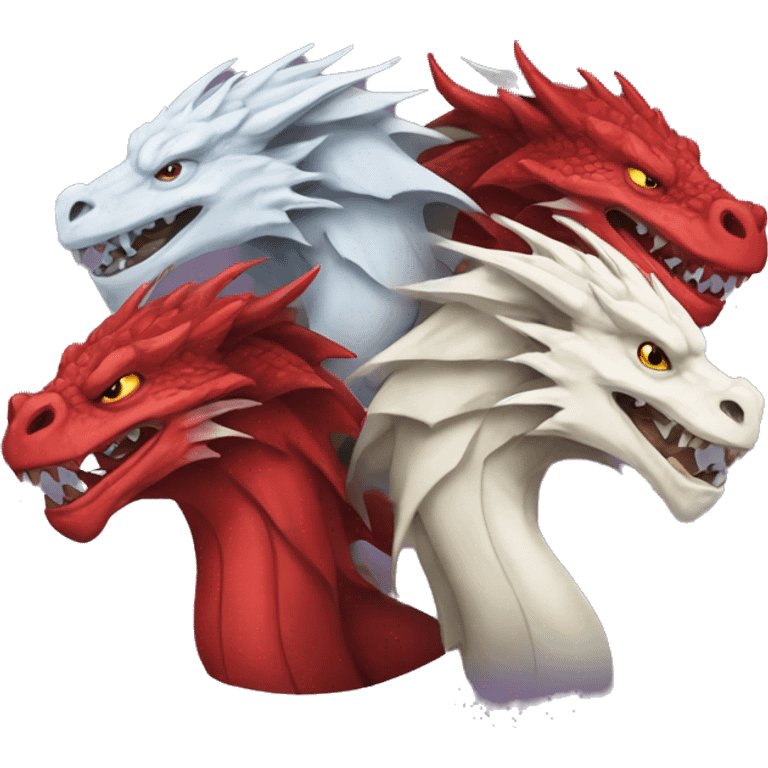 Targaryen logo three heads dragons emoji