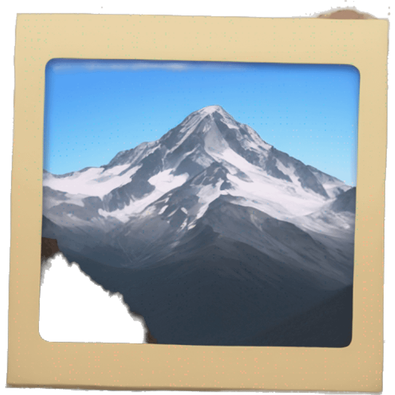 a photo frame of a mountain  emoji