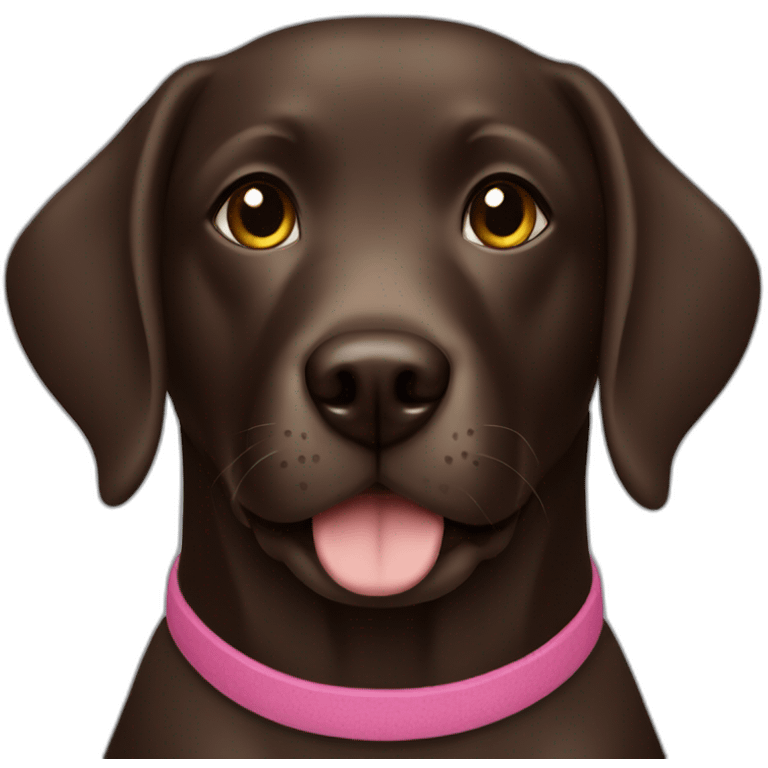 dark brown Labrador girl dog emoji