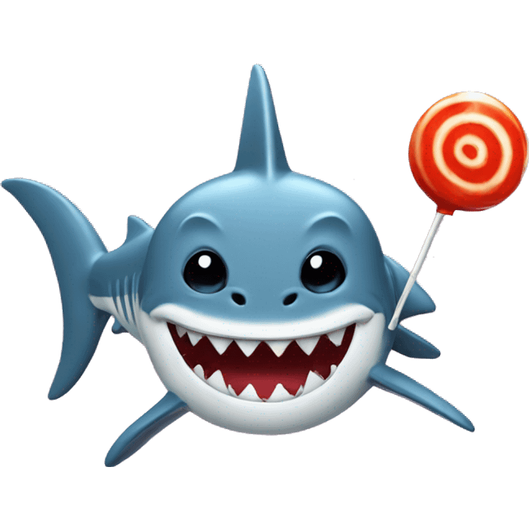 Shark with a lollipop  emoji