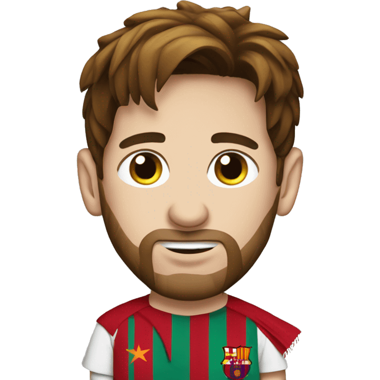 Leo messi wearing a moroccan shesh emoji