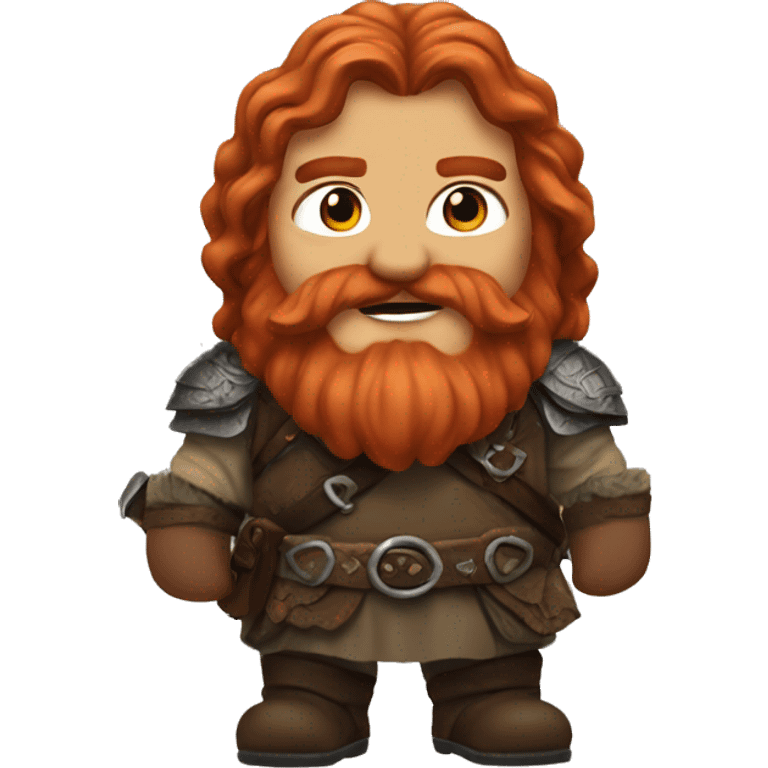 Gimli with red hair from lord of the rings emoji