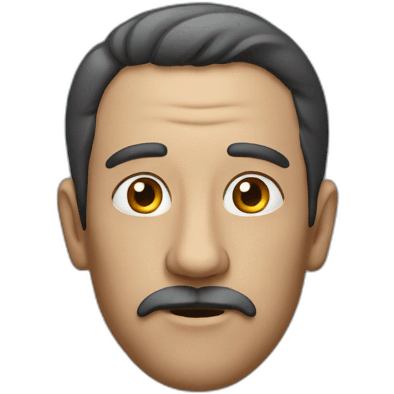 A man who lies with a long nose emoji