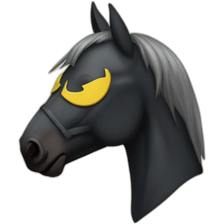 horse dressed as batman emoji