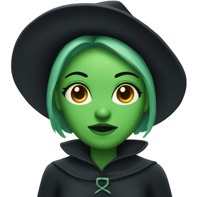 A witch with green skin emoji