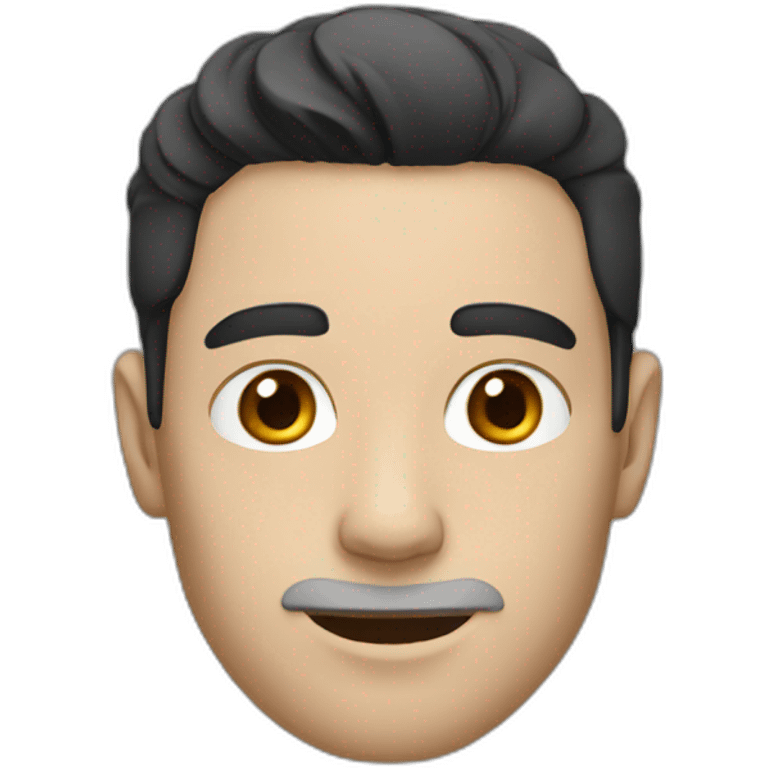 white-man-black-hair emoji