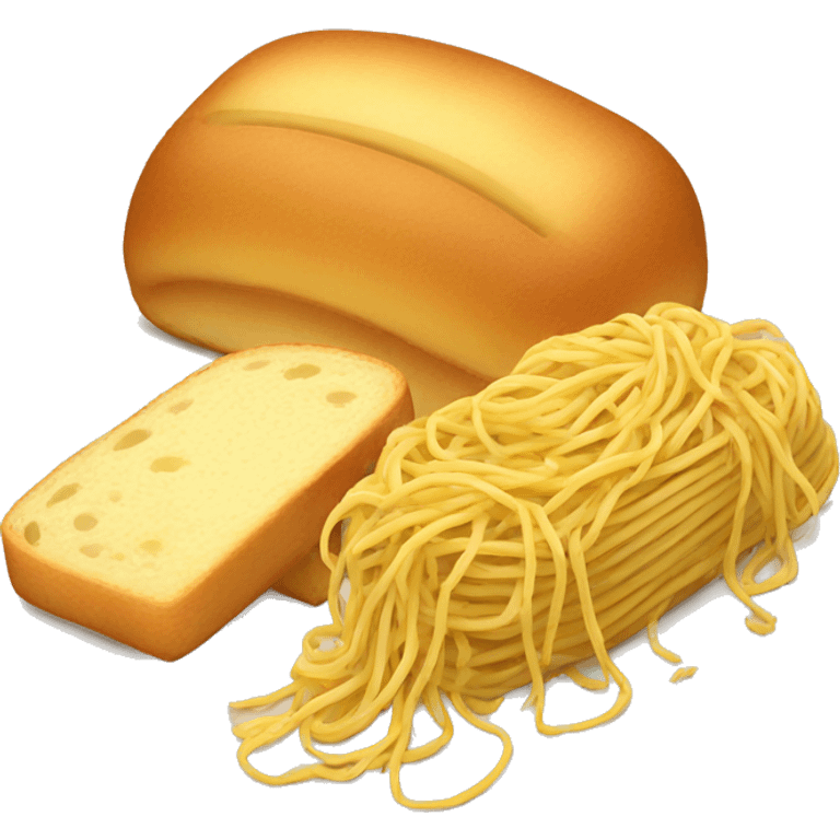 spaghetti and bread emoji