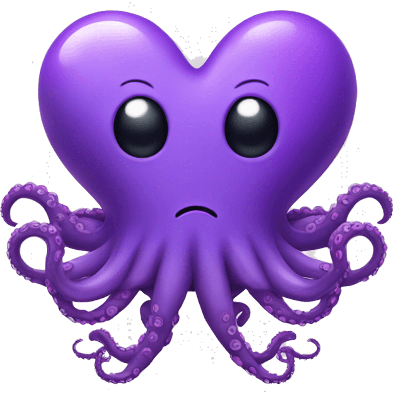 purple heart with octopus tentacles emoji