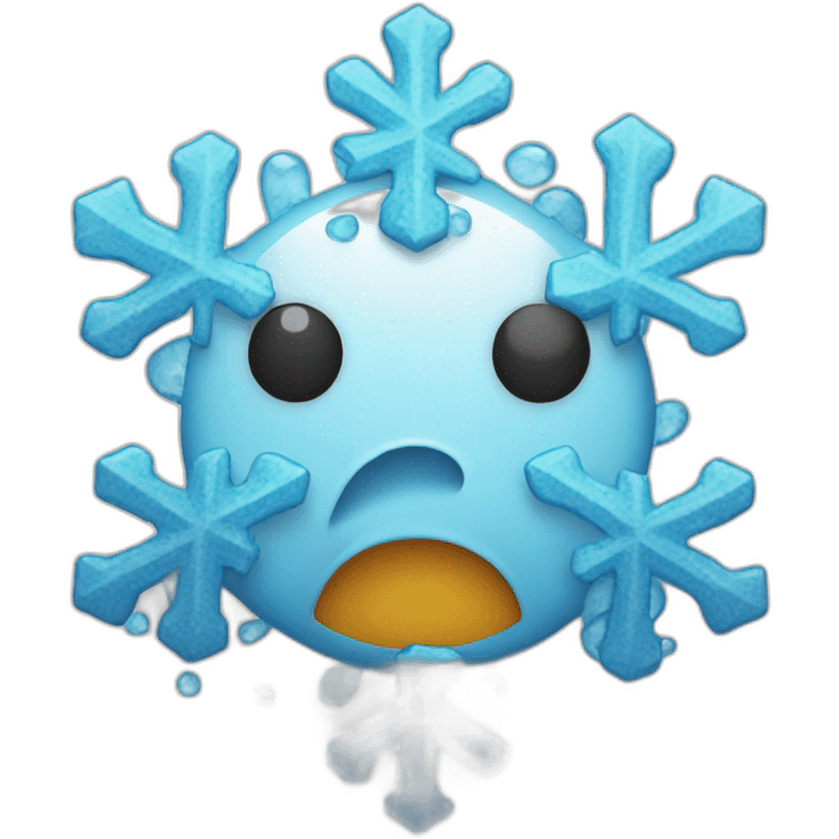 Sad crying snowflake emoji