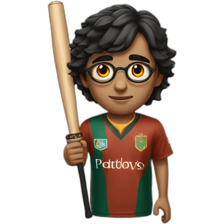 Harry Potter wearing an Indian cricket team jersey emoji