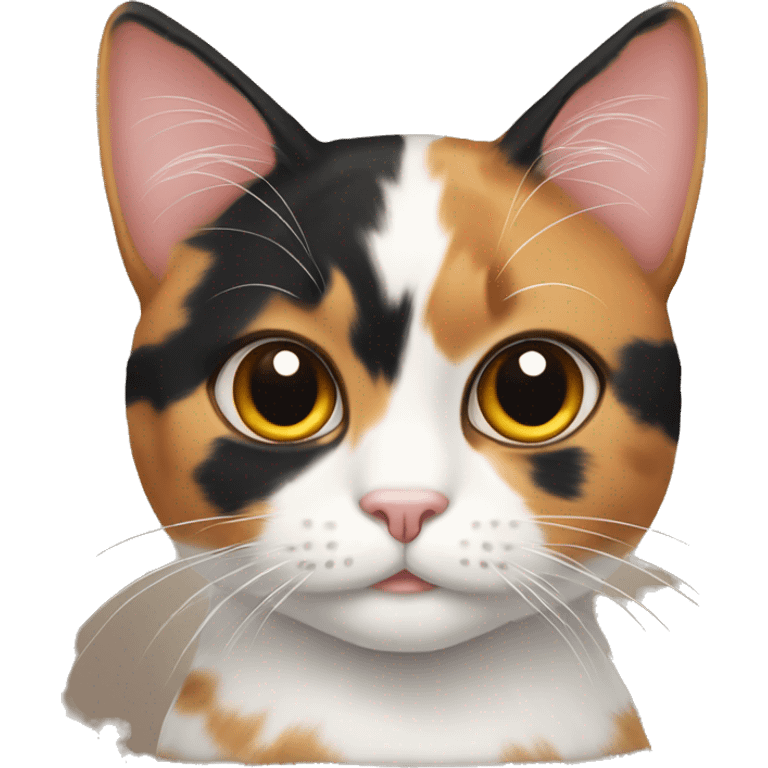 A cute calico cat emoji