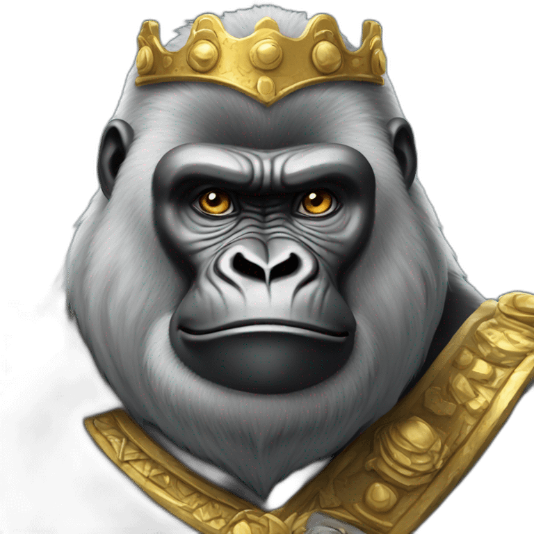 Silverback Gorilla emperor emoji