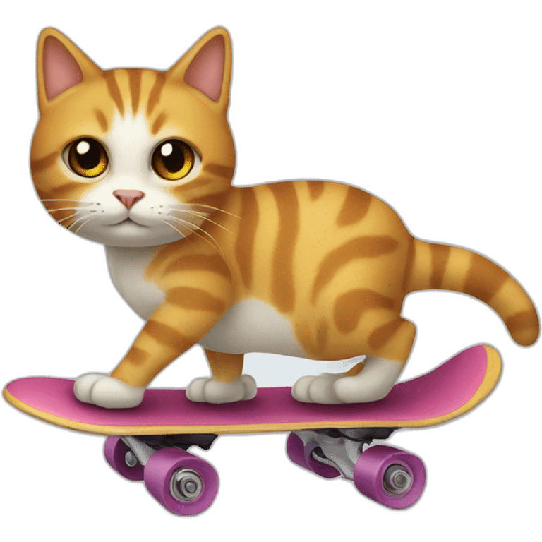 cat in a skate emoji