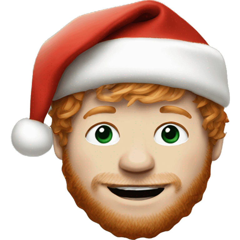 Ed Sheeran with Santa Claus hat emoji